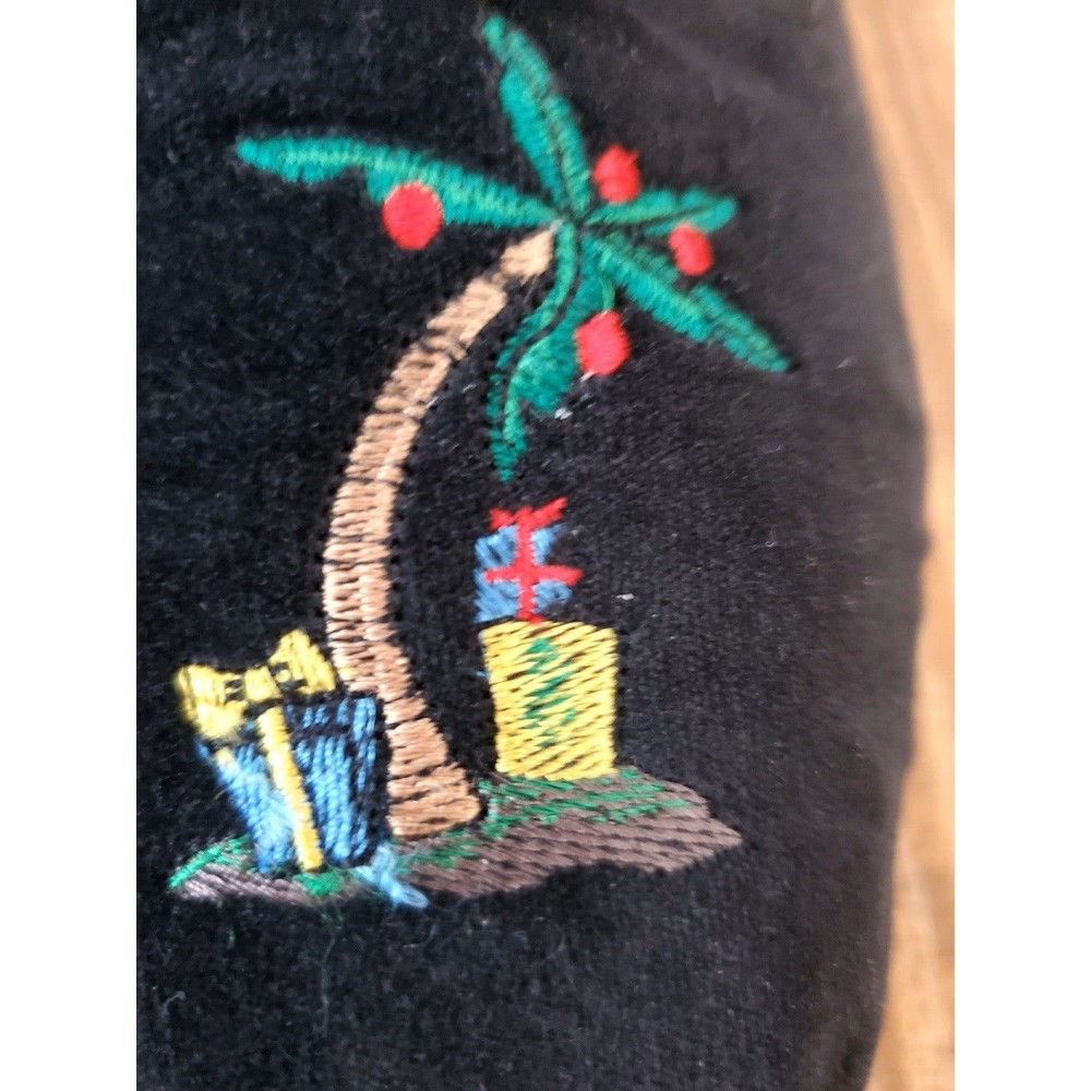 Velvet SunBay Palm Tree Holiday Flats Size 10 - Picture 3 of 8